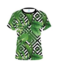 Plain Geometric Jungle CoolWick Bowling Jersey