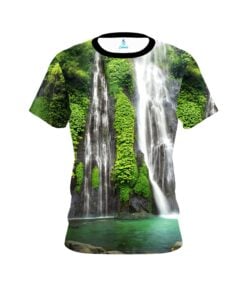 Plain Jungle Waterfall CoolWick Bowling Jersey