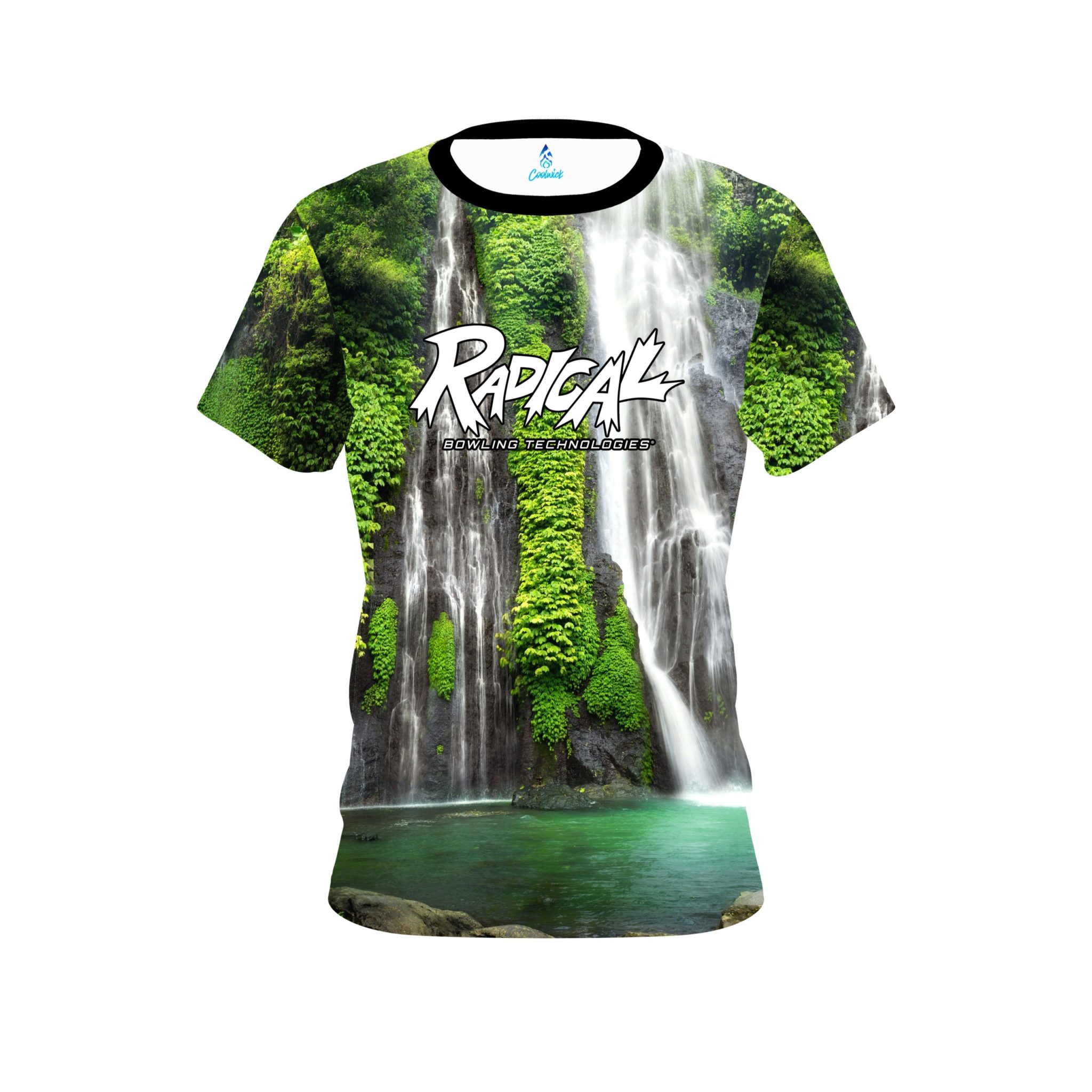 Radical Jungle Waterfall CoolWick Bowling Jersey