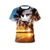 Brunswick Sunset Palm Trees Coolwick Bowling Jersey