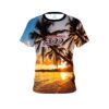 Columbia 300 Sunset Palm Trees CoolWick Bowling Jersey