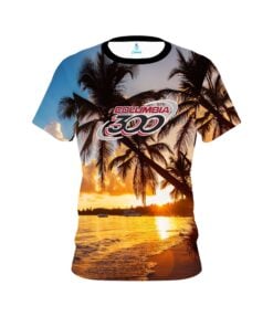 Columbia 300 Sunset Palm Trees CoolWick Bowling Jersey