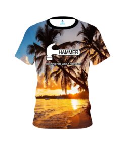Hammer Sunset Palm Trees CoolWick Bowling Jersey