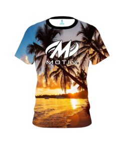 Motiv Sunset Palm Trees CoolWick Bowling Jersey