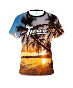 Track Sunset Palm Trees CoolWick Bowling Jersey