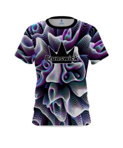 Brunswick Black White Hallucinate Coolwick Bowling Jersey