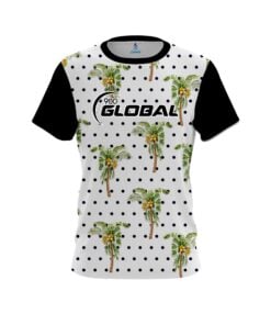 900 Global Polka Dot Palm Trees CoolWick Bowling Jersey