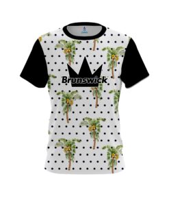Brunswick Polka Dots Palm Trees Coolwick Bowling Jersey