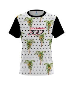 Columbia 300 Polka Dots Palm Trees CoolWick Bowling Jersey