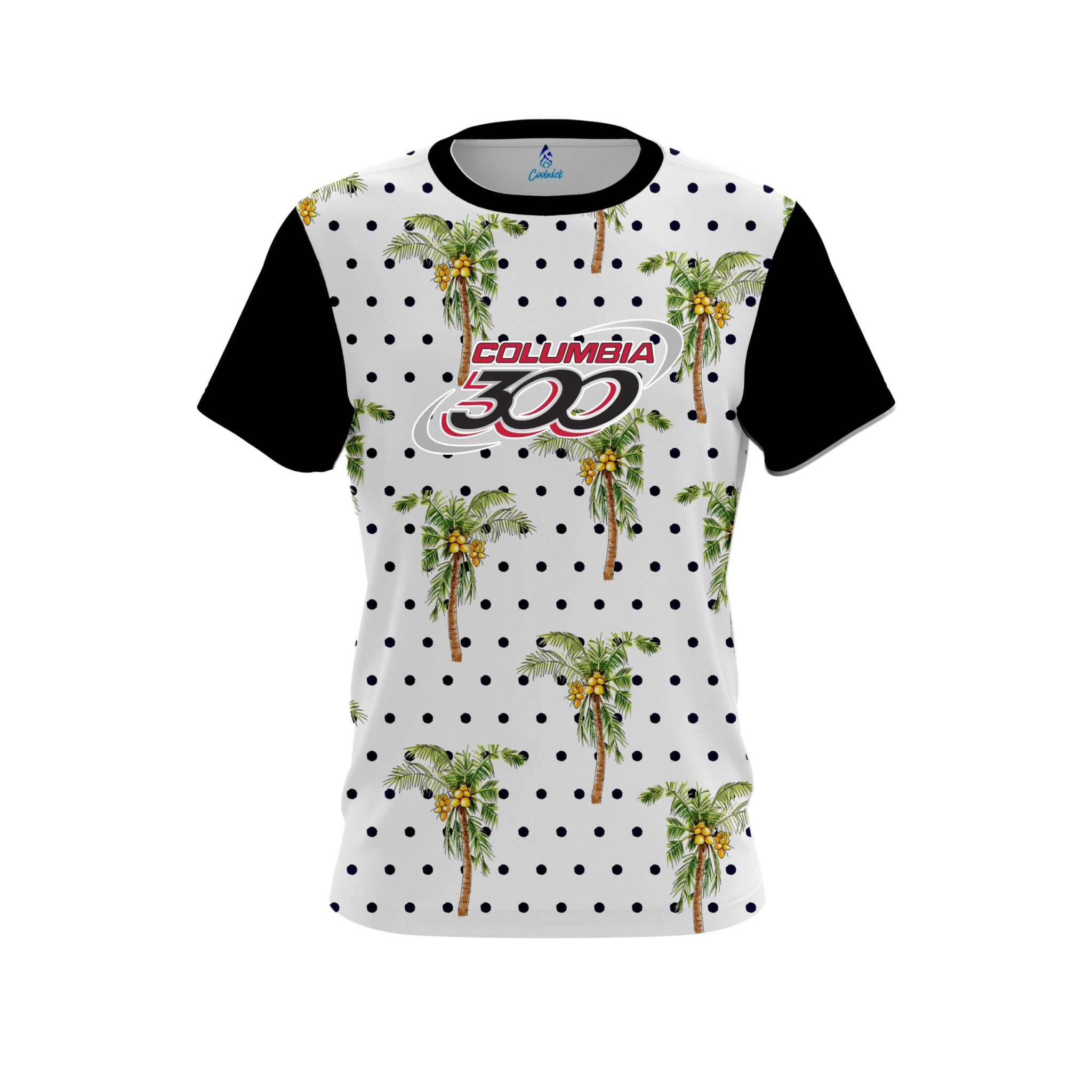 Columbia 300 Polka Dots Palm Trees CoolWick Bowling Jersey