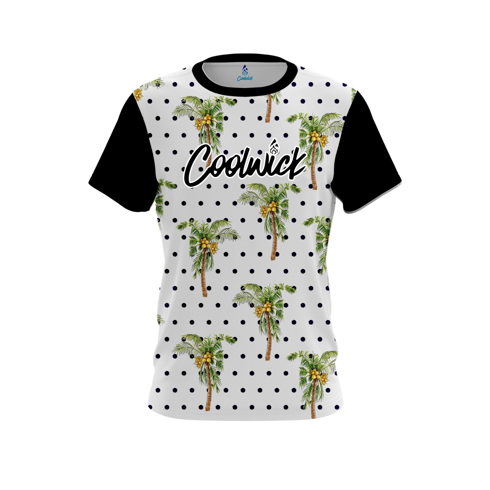 Signature Polka Dots Palm Trees CoolWick Bowling Jersey