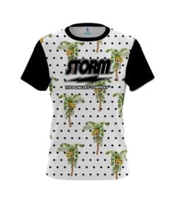 Storm Polka Dots Palm Trees CoolWick Bowling Jersey