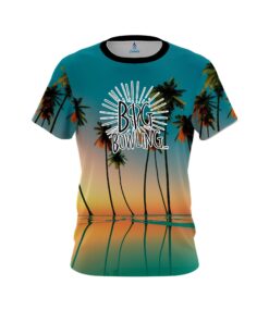 Big Bowling Reflection Palm Trees CoolWick Bowling Jersey