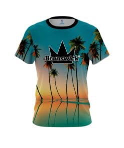Brunswick Reflection Palm Trees Coolwick Bowling Jersey