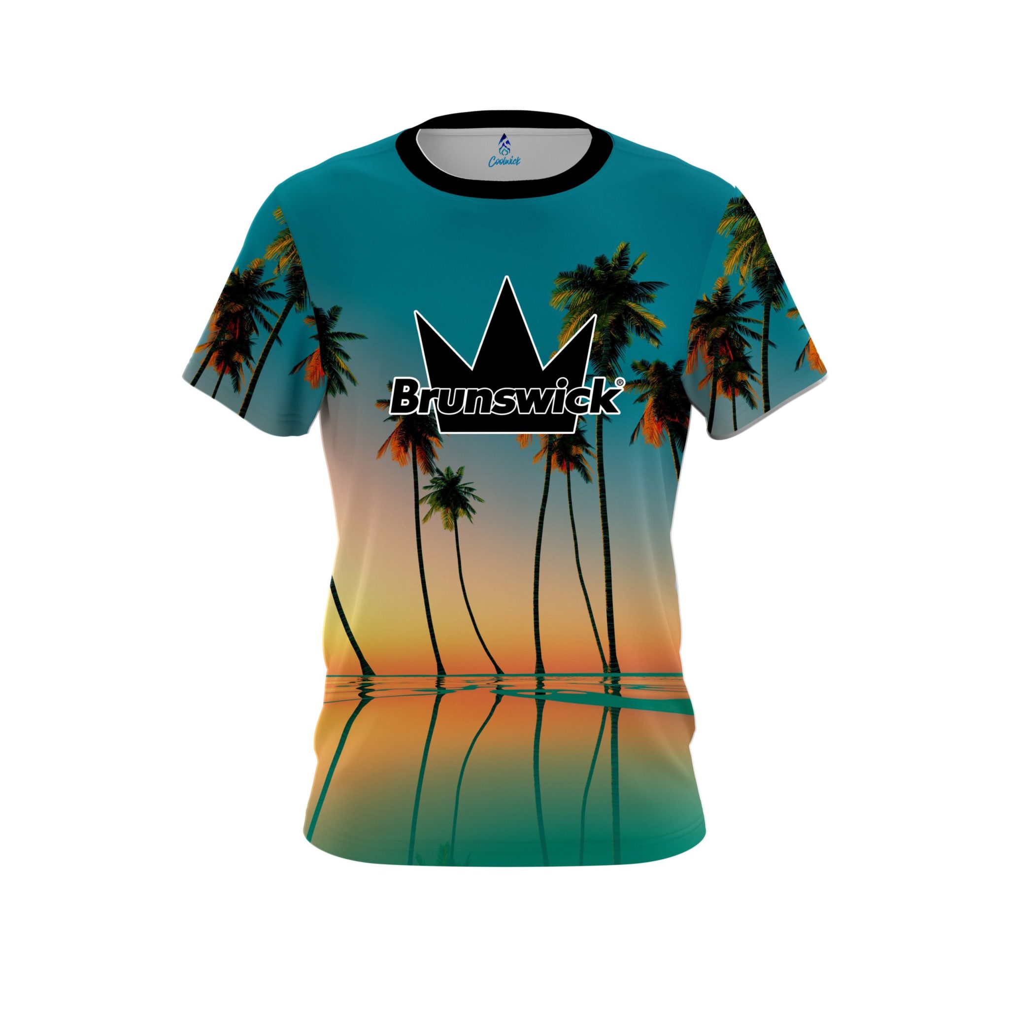 Brunswick Reflection Palm Trees Coolwick Bowling Jersey