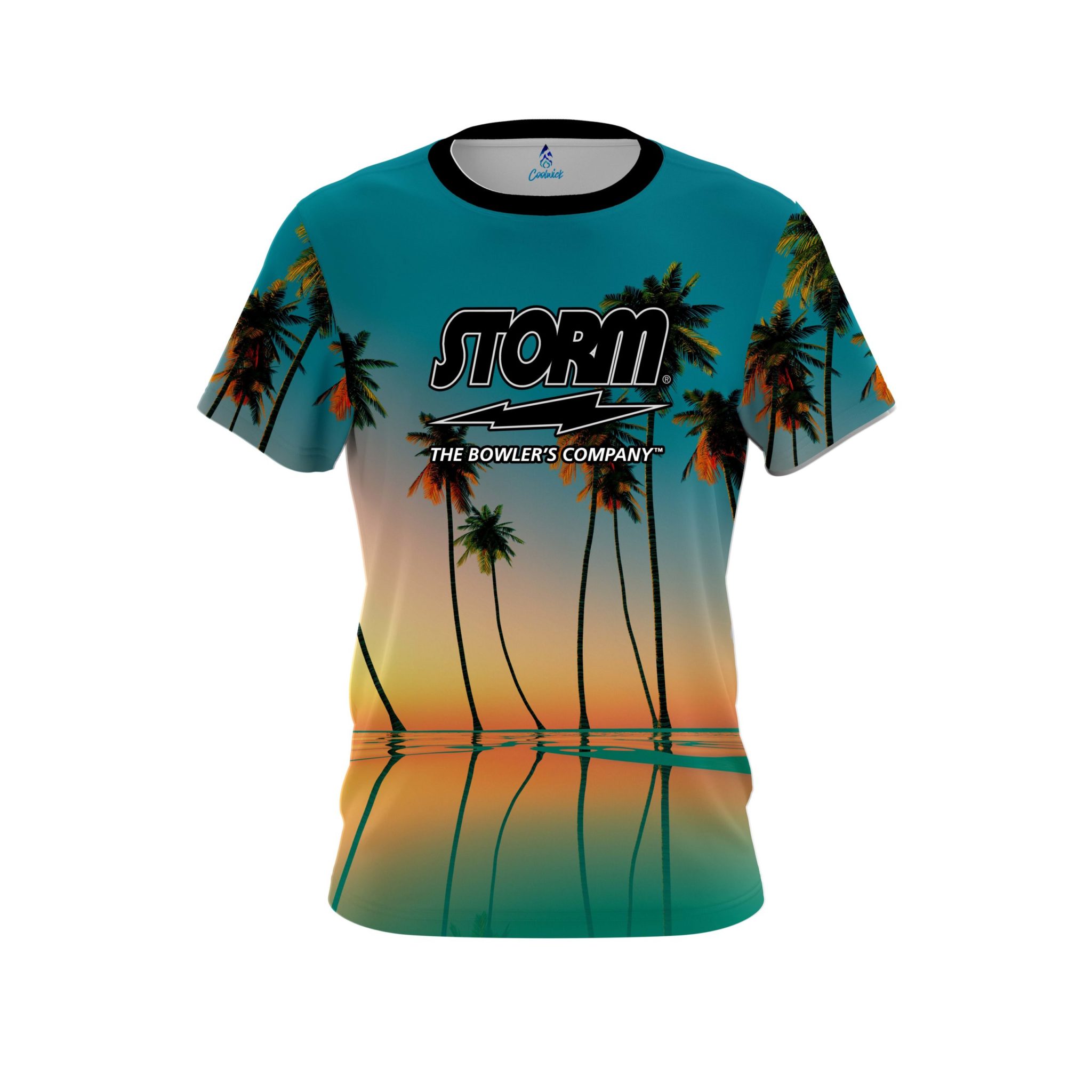 Storm Reflection Palm Trees CoolWick Bowling Jersey