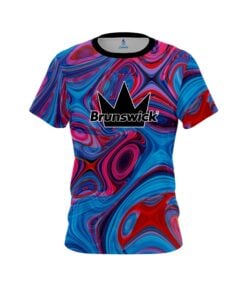 Brunswick Red Pink Hallucinate Coolwick Bowling Jersey