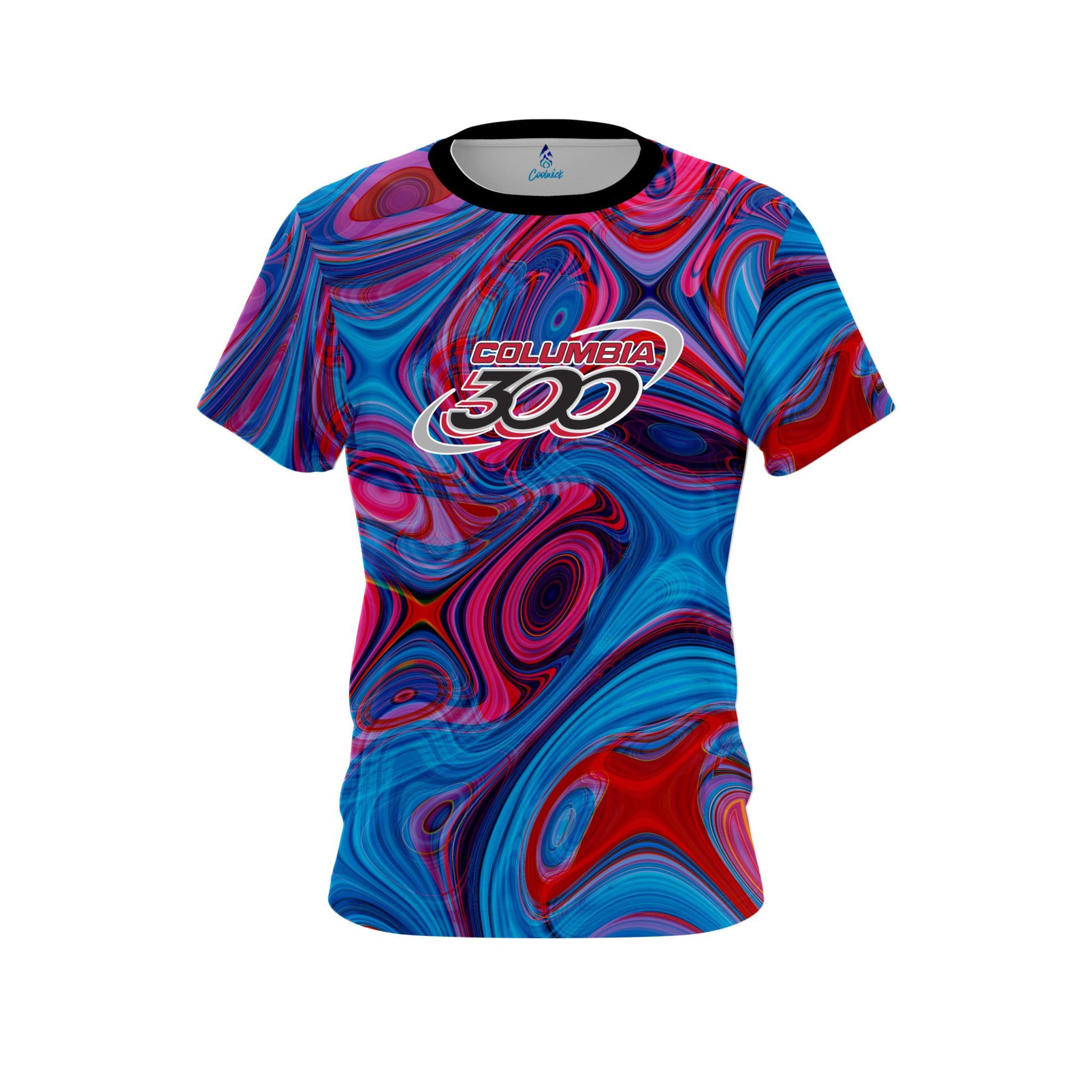 Columbia 300 Red Pink Hallucinate CoolWick Bowling Jersey