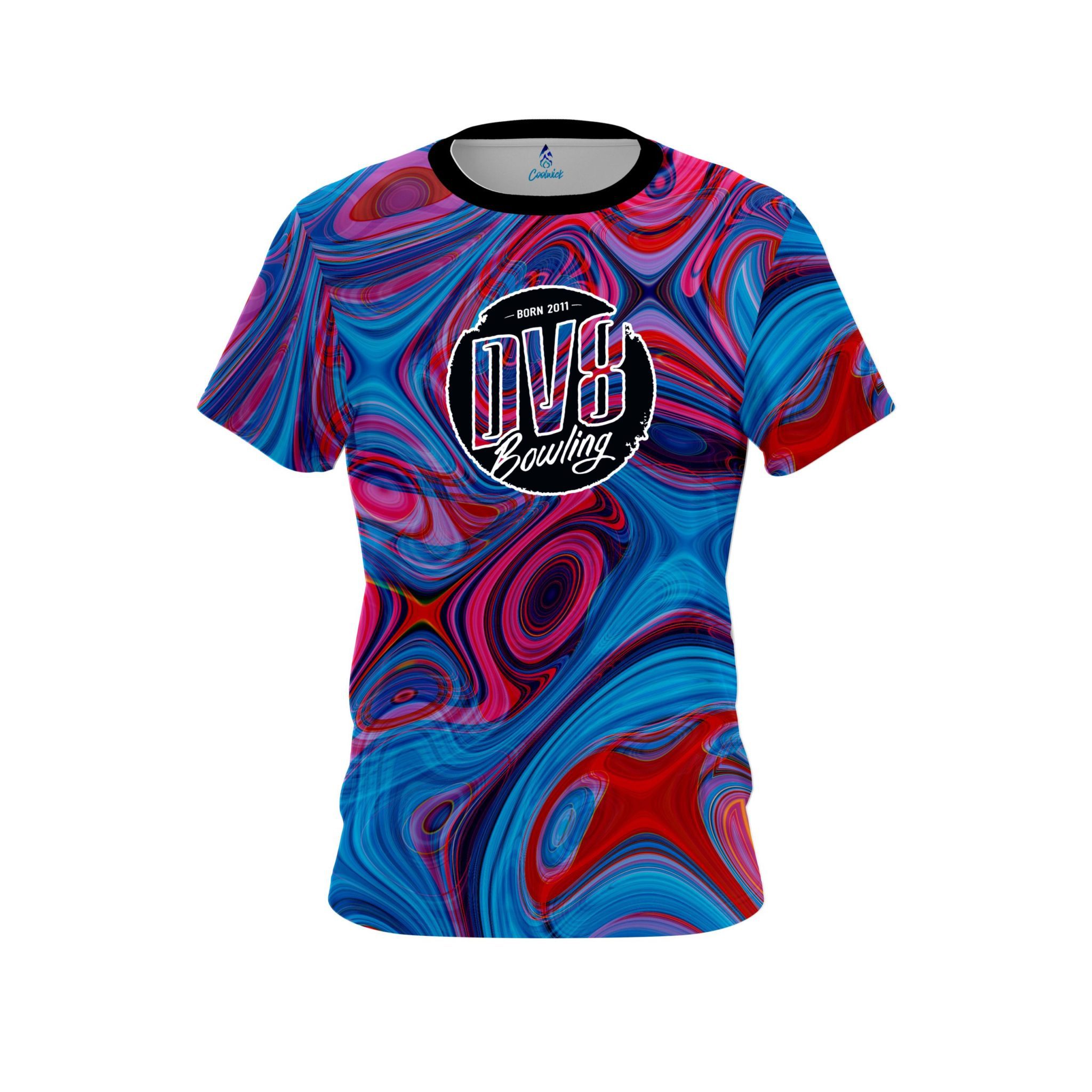 DV8 Red Pink Hallucinate CoolWick Bowling Jersey