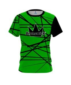 Brunswick Distracted Lime Green Coolwick Bowling Jersey