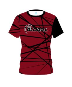 900 Global Distracted Scarlet Green CoolWick Bowling Jersey