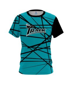 Track Distracted Teal CoolWick Bowling Jersey