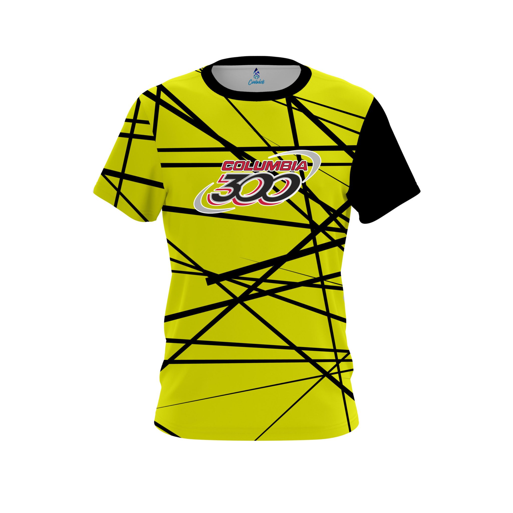 Columbia 300 Distracted Yellow CoolWick Bowling Jersey