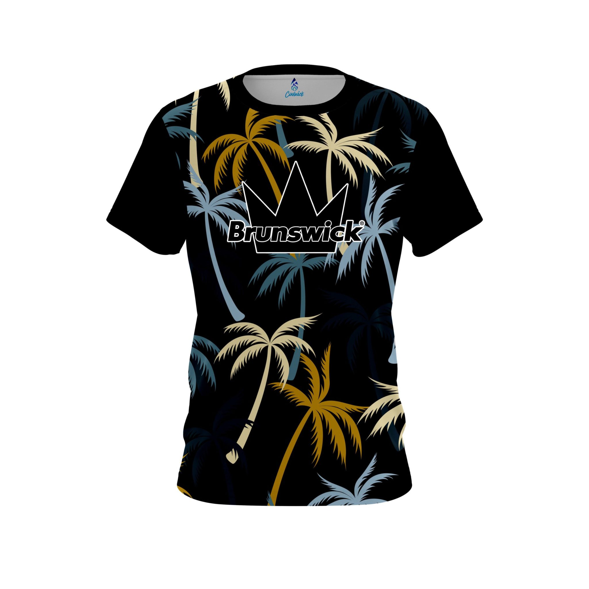 Brunswick Neutral Palm Trees Coolwick Bowling Jersey
