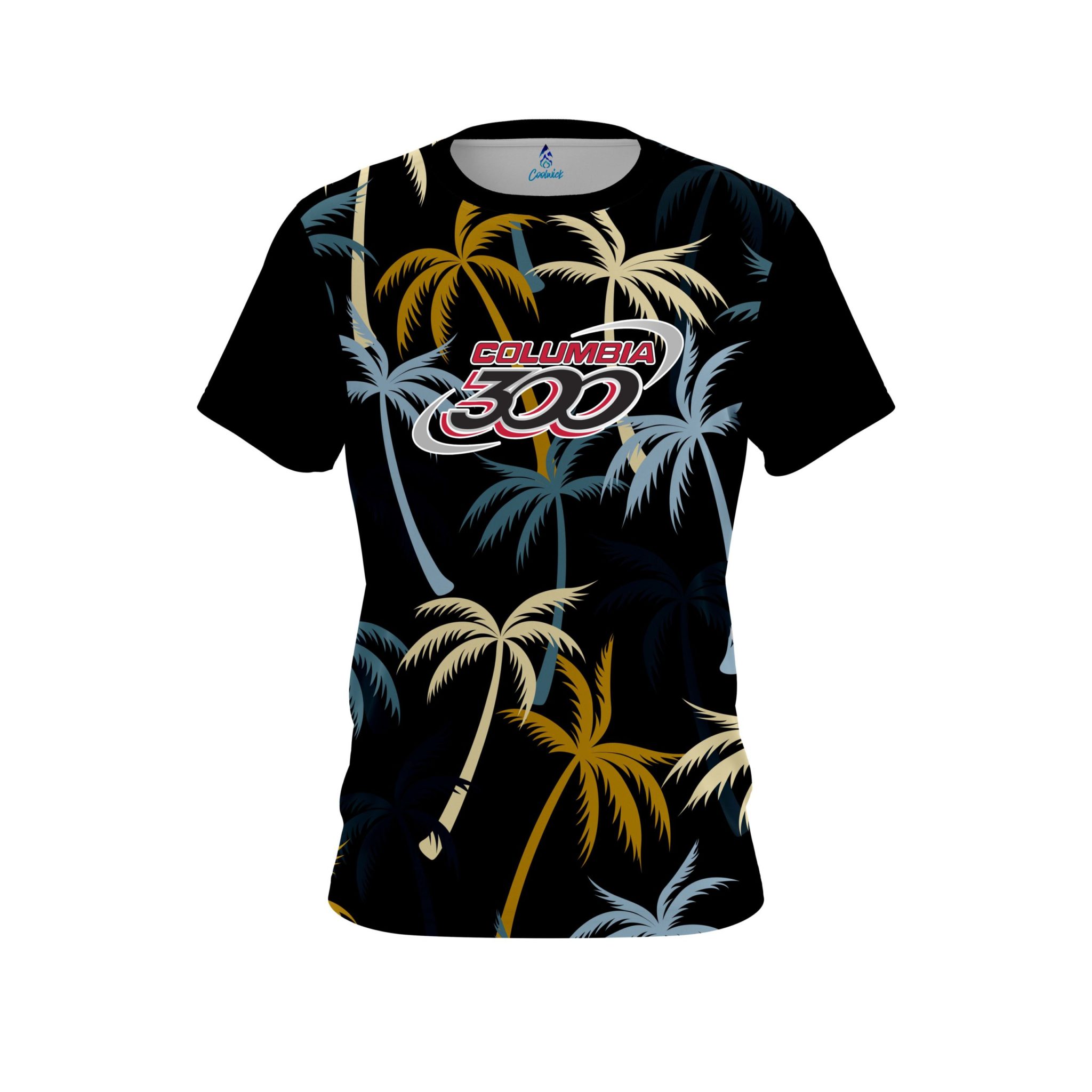 Columbia 300 Neutral Palm Trees CoolWick Bowling Jersey