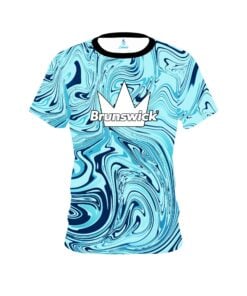 Brunswick Blue Hallucinate Coolwick Bowling Jersey
