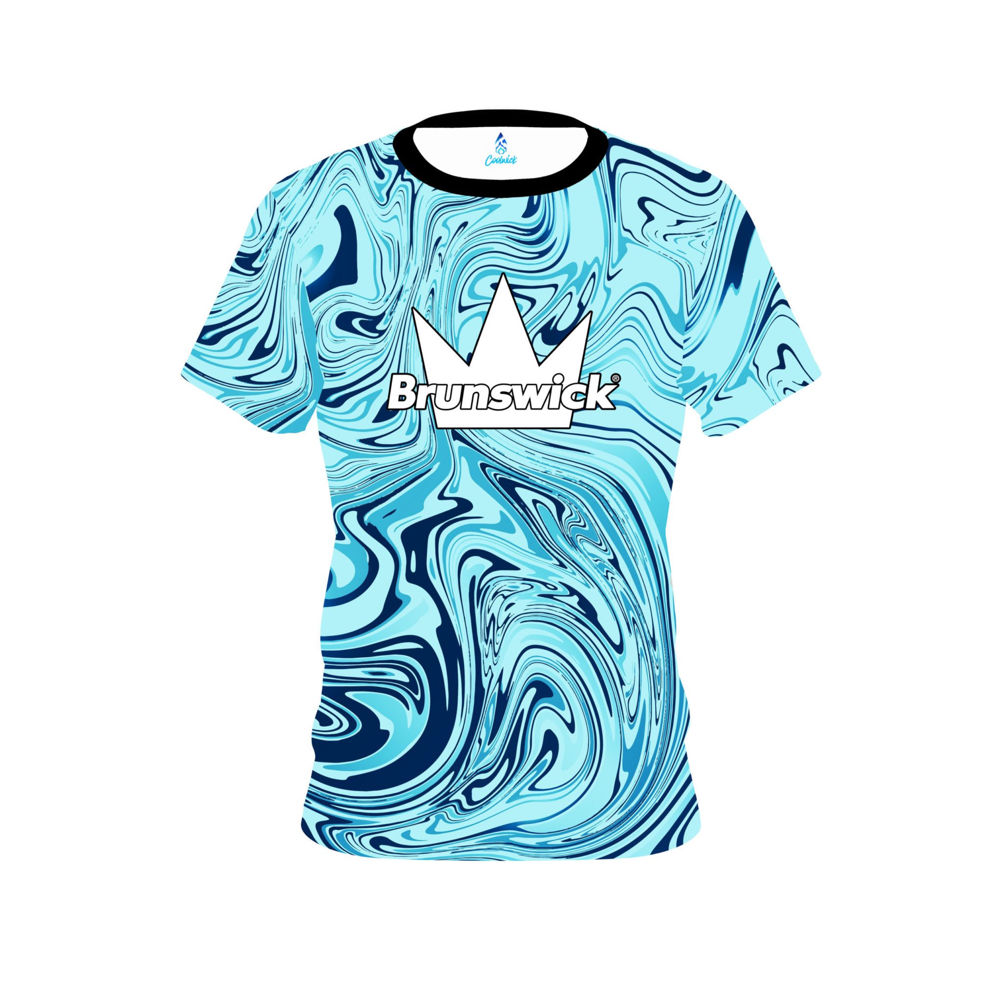 Brunswick Blue Hallucinate Coolwick Bowling Jersey
