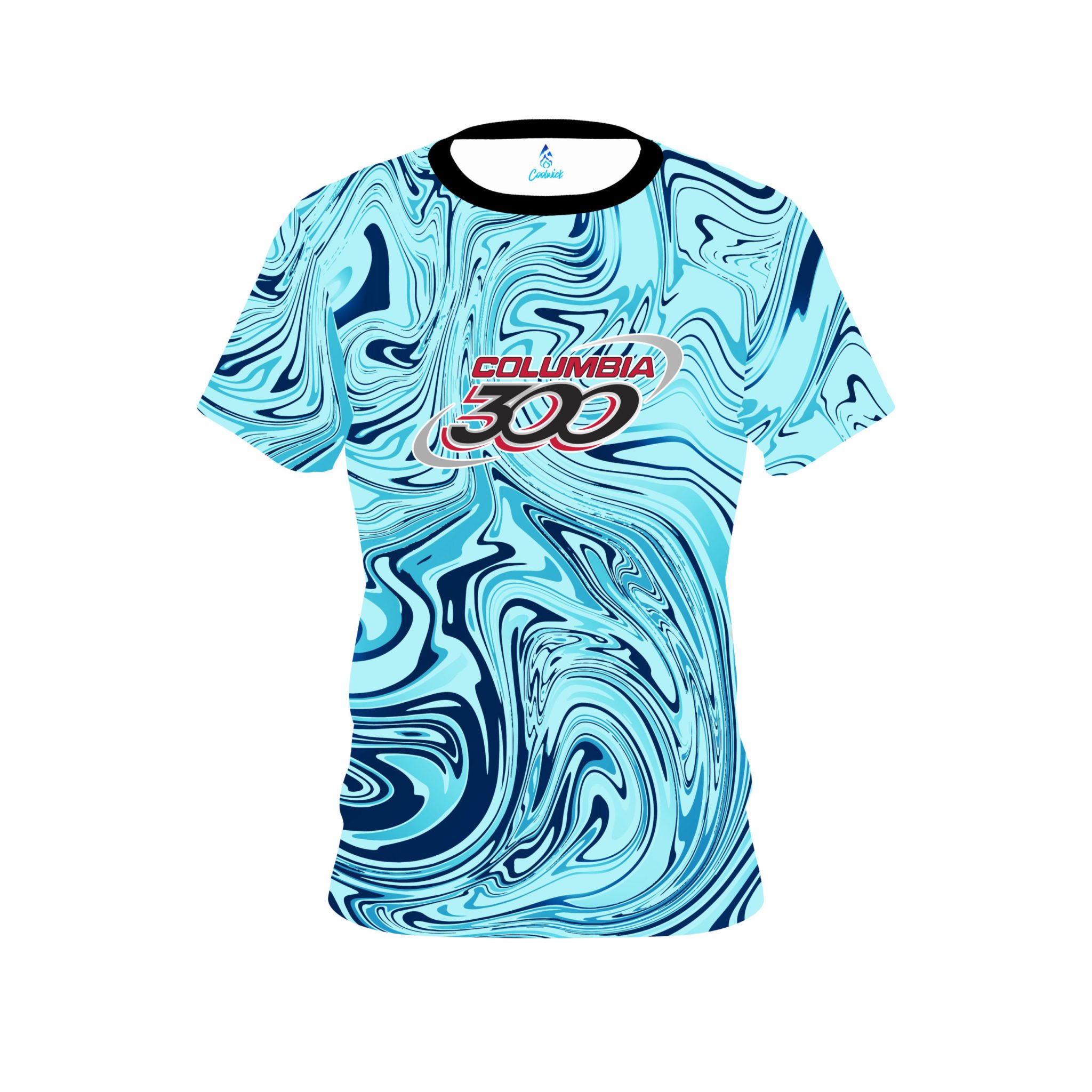 Columbia 300 Blue Hallucinate CoolWick Bowling Jersey