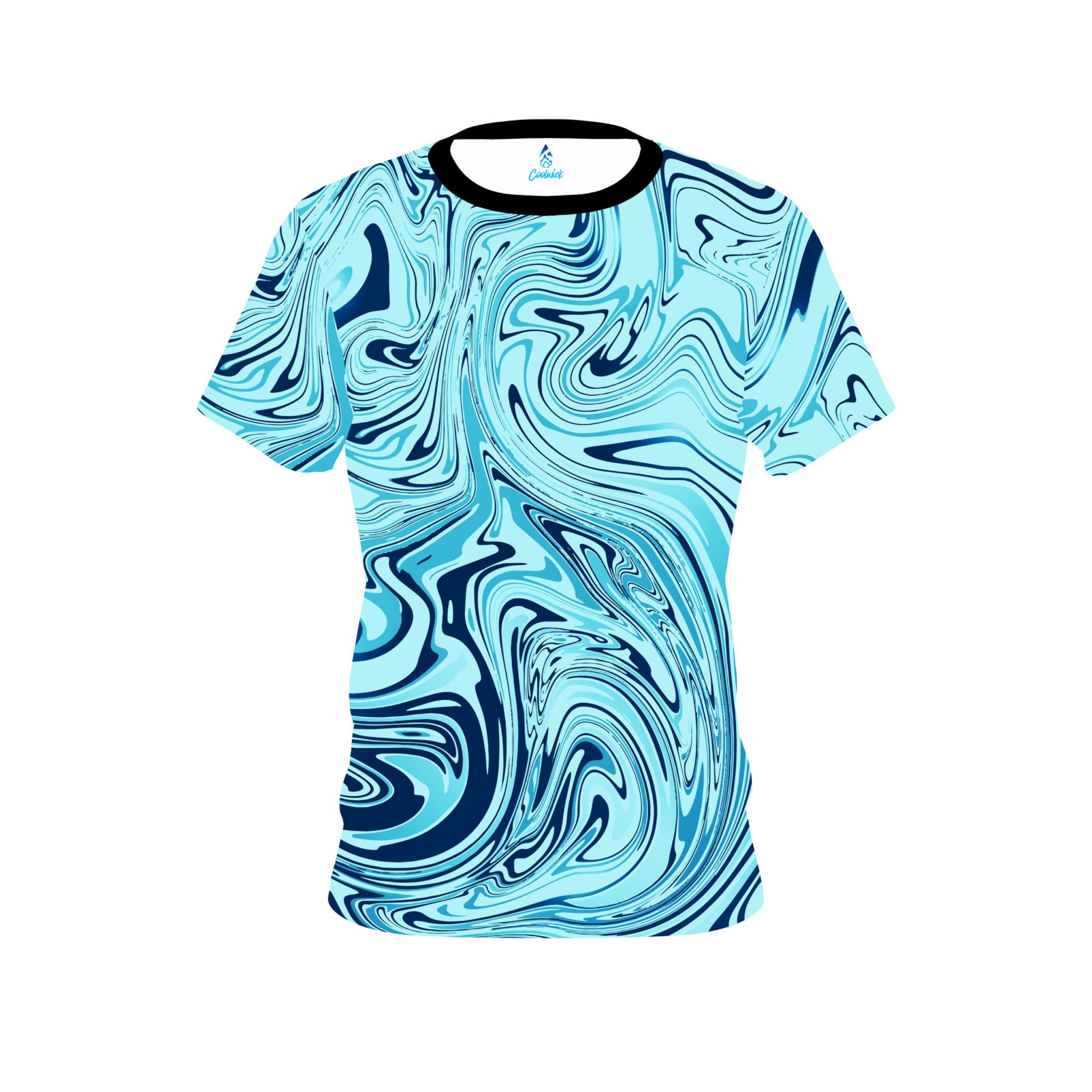 Plain Blue Hallucinate CoolWick Bowling Jersey
