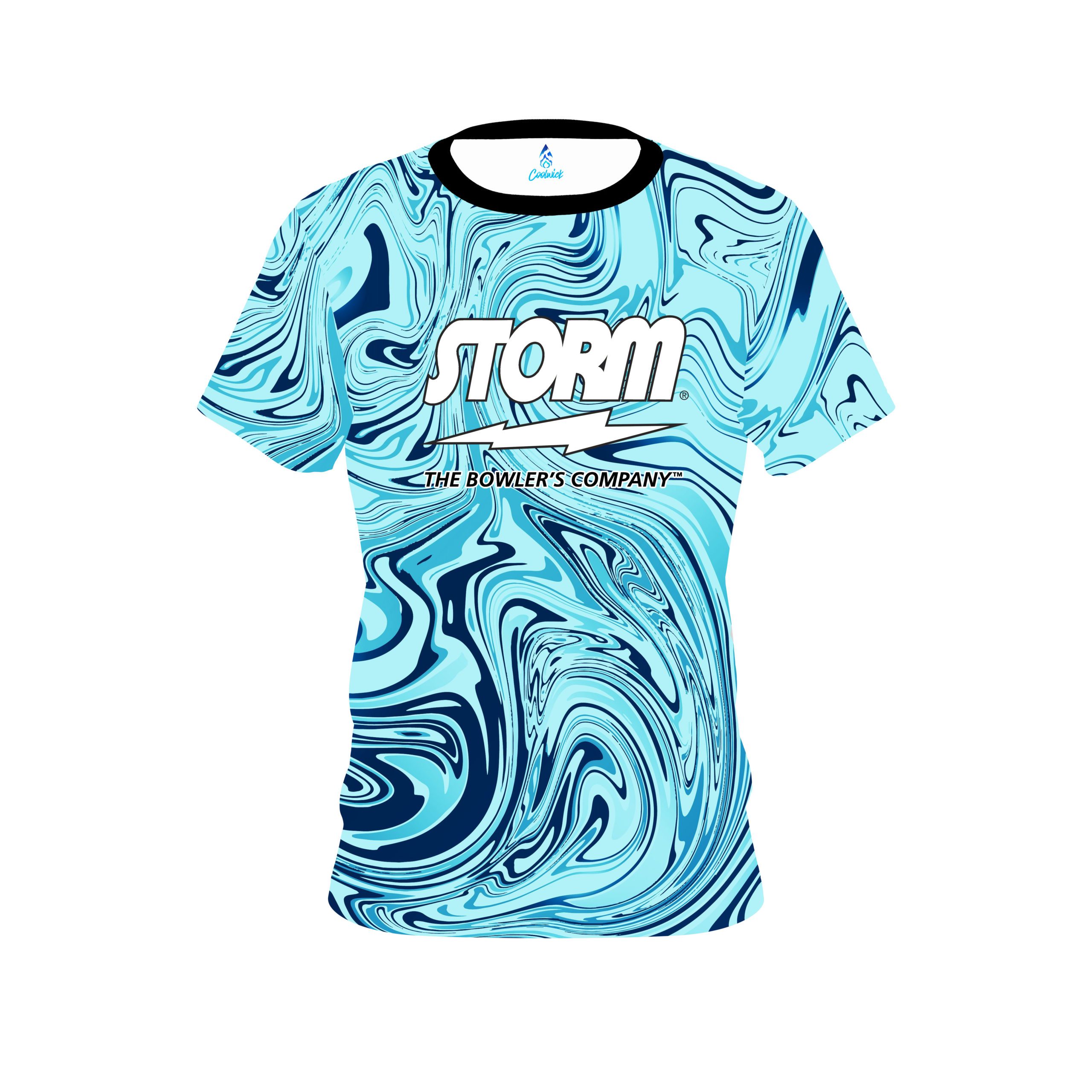 Storm Blue Hallucinate CoolWick Bowling Jersey