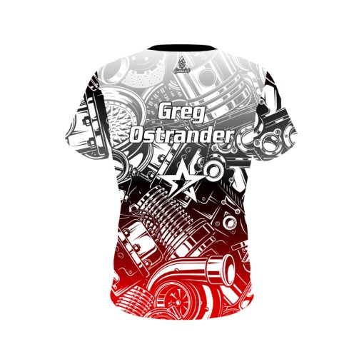 Greg Ostrander Black Red Auto Parts CoolWick Bowling Jersey - Image 2