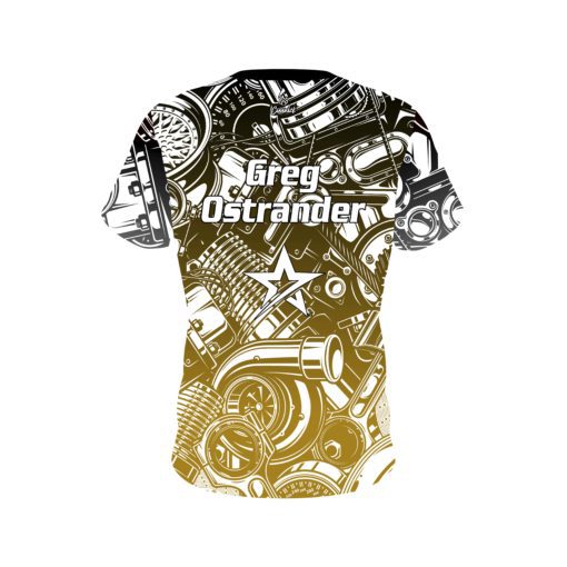 Greg Ostrander Black Gold Auto Parts CoolWick Bowling Jersey - Image 2