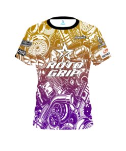 Greg Ostrander Gold Purple Auto Parts CoolWick Bowling Jersey