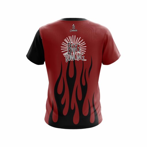 Big Bowling Red Brick Flaming CoolWick Bowling Jersey - Image 2
