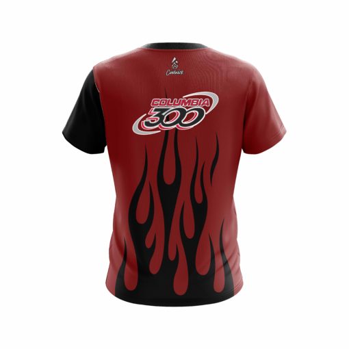 Columbia 300 Red Brick Flaming CoolWick Bowling Jersey - Image 2