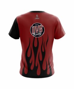 Alternative view of DV8 Red Brick Flaming CoolWick Bowling Jersey