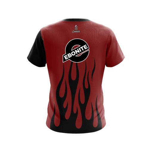 Ebonite Red Brick Flaming CoolWick Bowling Jersey - Image 2
