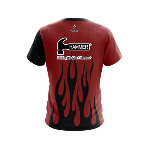 Hammer Red Brick Flaming CoolWick Bowling Jersey - Image 2