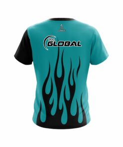 Alternative view of 900 Global Cyan Flaming CoolWick Bowling Jersey