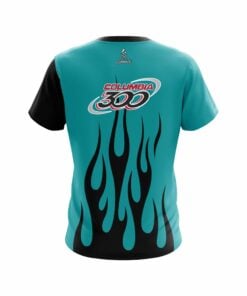 Alternative view of Columbia 300 Cyan Flaming CoolWick Bowling Jersey