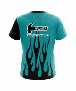 Alternative view of Hammer Cyan Flaming CoolWick Bowling Jersey