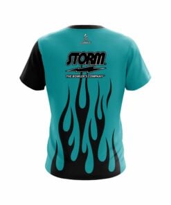 Alternative view of Storm Cyan Flaming CoolWick Bowling Jersey