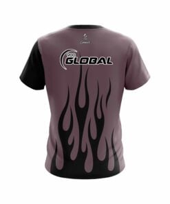 Alternative view of 900 Global Eggplant Flaming CoolWick Bowling Jersey