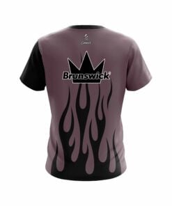 Alternative view of Brunswick Eggplant Flaming Coolwick Bowling Jersey