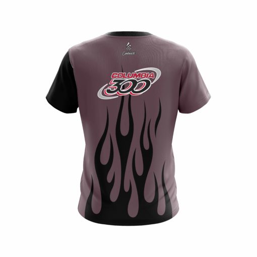 Columbia 300 Eggplant Flaming CoolWick Bowling Jersey - Image 2
