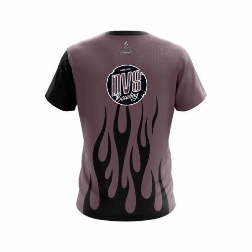 DV8 Eggplant Flaming CoolWick Bowling Jersey - Image 2